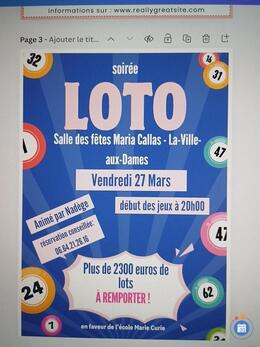 Image du loto Super loto animé par nadege