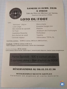 Image du loto Loto du foot de villemaure sur vanne
