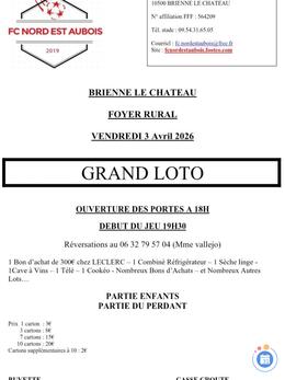 Image du loto Loto du foot fc Nord Est Aubois