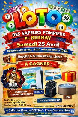 Image du loto Loto de l'amicale des sapeurs pompiers de bernay