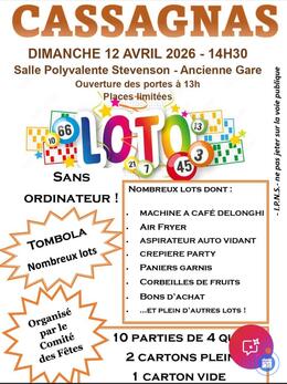 Image du loto Loto du comité des fêtes de Cassagnas