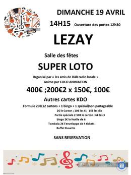 Image du loto LOTO 'les amis de la RADIO D4B, animé par coco animation'