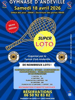 Affiche du loto SUPER LOTO - Tennis Club Andeville