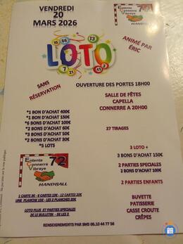 Image du loto Loto entente connerré vibraye handball animé par Eric