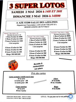 Affiche du loto Loto animation ciriane a Azé