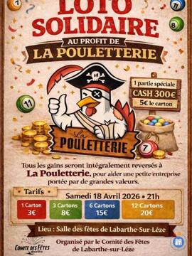 Image du loto Loto comité des fêtes au profit du food truck la pouletterie