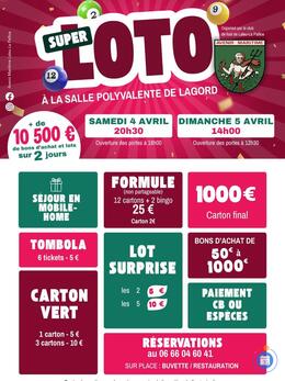 Image du loto SUPER LOTO AVENIR MARITIME Club de foot Laleu la Pallice