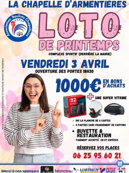Image du loto 'Loto de printemps' de l'Association Bouliste Chapelloise