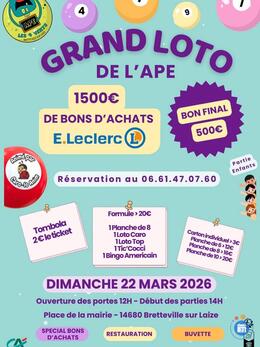 Image du loto Grand loto de l'APE de l'école des Quatre vents