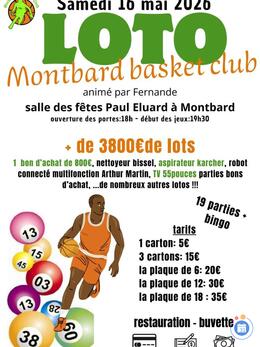 Affiche du loto Loto du Montbard Basket Club