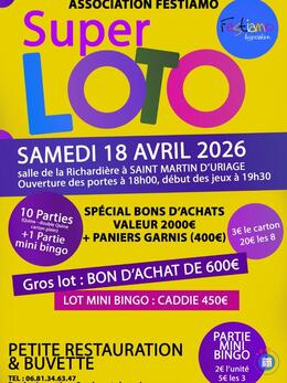 Affiche du loto Super loto association festiamo