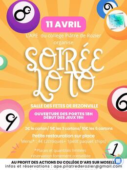 Image du loto Loto de l'ape du college pilatre de rozier