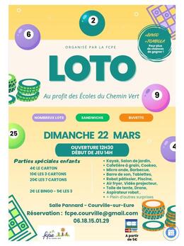 Image du loto LOTO au profit des écoles du Chemin Vert