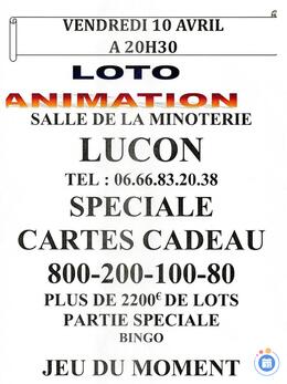 Affiche du loto Soirée Animation Loto Spéciale Carte Cadeau