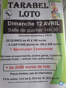 Image du loto Grand loto de tarabel dans la salle de quartier