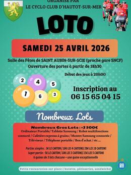 Affiche du loto LOTO du cyclo club d’Hautot sur Mer
