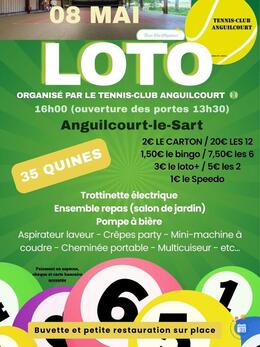 Image du loto Loto d'été organisé par le Tennis-Club Anguilcourt