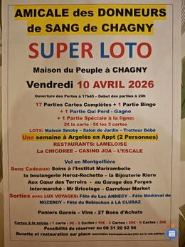 Affiche du loto Loto de l amicale des donneurs de sang