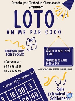 Affiche du loto Loto de l’orchestre d’harmonie de Schlierbach