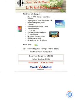 Image du loto Loto du muguet de l'us Huttenheim animé par Christophe