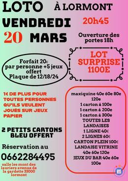 Image du loto Loto forfait 20e plus jeux offert