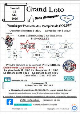 Image du loto Loto des Sapeurs Pompiers sans démarquer