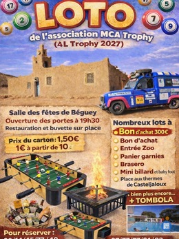 Image du loto Loto de l’association Mca Trophy