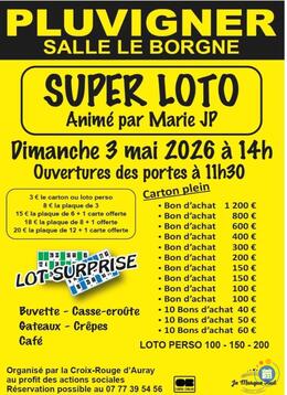 Image du loto Super loto Croix-Rouge animé par Marie JP