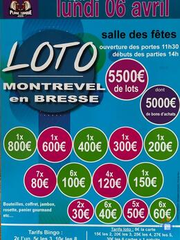 Affiche du loto LOTO FC PLaine Tonique