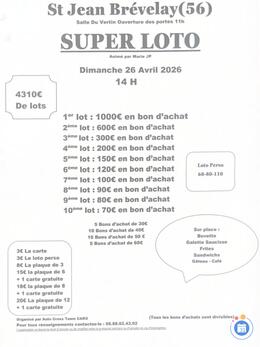 Image du loto Super loto animé par Marie JP