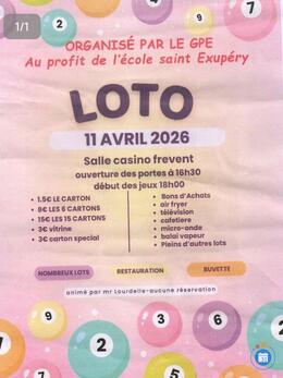 Image du loto Loto organisé par le groupe des parents d'élèves