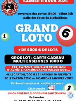 Affiche du loto Grand Loto de L'US Blodelsheim Bantzenheim