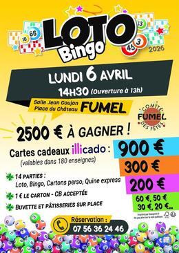 Image du loto Loto bingo du comite des fetes de fumel spécial pâques