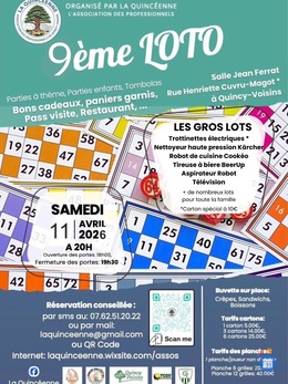 Affiche du loto 9ème LOTO de La Quincéenne