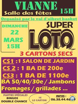 Image du loto 15h super loto du vabasket 3 cartons secs (voir affiche)