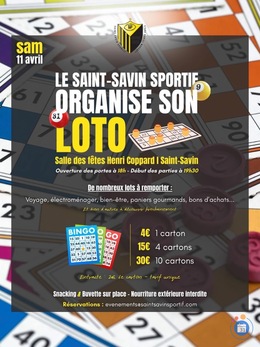 Affiche du loto Loto du saint-savin sportif