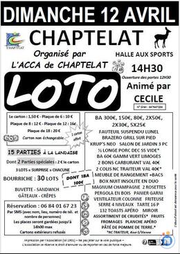Affiche du loto Loto de l acca de chaptelat anime par cecile