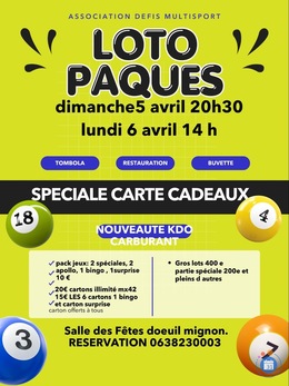 Image du loto Loto lundi Pâques defismultitsport