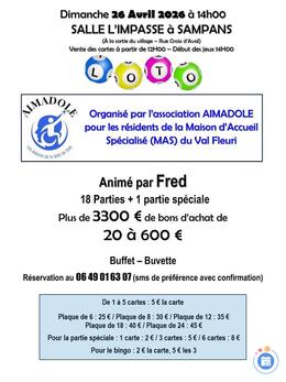 Image du loto Loto de l’association AIMADOLE
