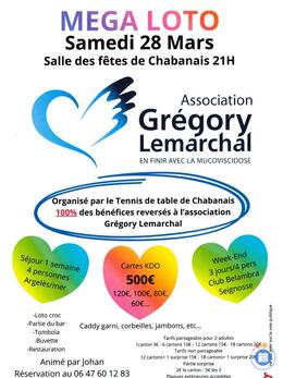 Image du loto Loto solidaire au profit de l'association Grégory Lemarchal