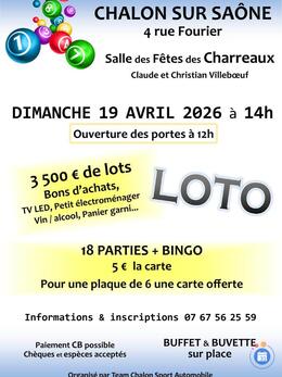 Affiche du loto LOTO du Team Chalon Sport Automobile
