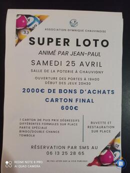 Image du loto Super loto, animé par Jean Paul