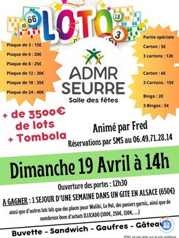 Image du loto Loto admr animé par Fred