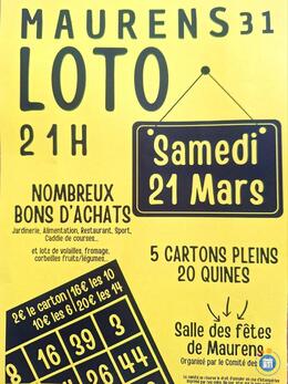 Image du loto Loto du comité des fêtes