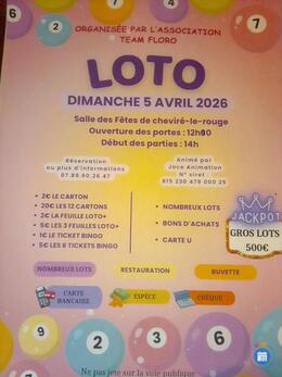 Image du loto LOTO organise par la TEAM FLORO animé par JOCE ANIMATION
