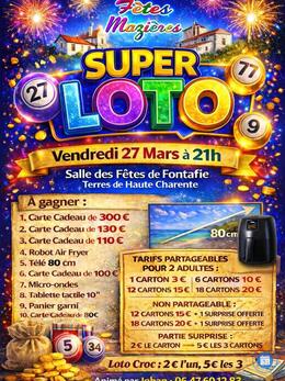 Image du loto Loto du comité des fêtes de Mazière