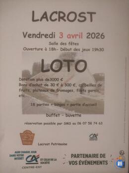 Image du loto Loto Lacrost Patrimoine