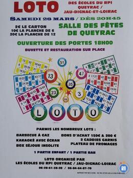 Image du loto Loto des écoles de JAU-QUEYRAC