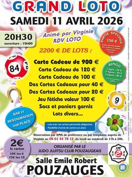 Affiche du loto Grand loto anime par virginie rdv loto a pouzauges