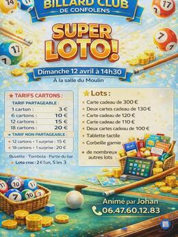 Image du loto Loto du billard club